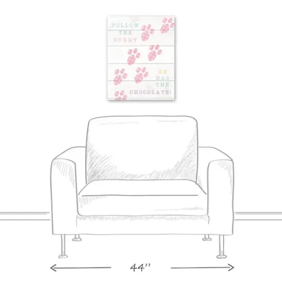 Bunny Has Chocolate 16" x 20" Canvas Wall Art {6}