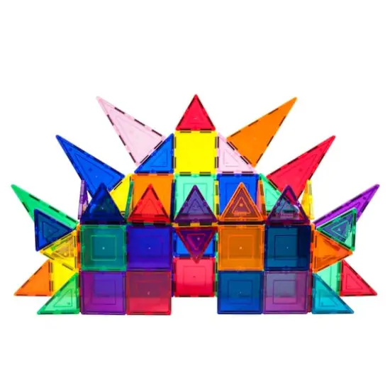 PicassoTiles&reg; 61 Piece Classic Magnetic Tile Building Set {8}