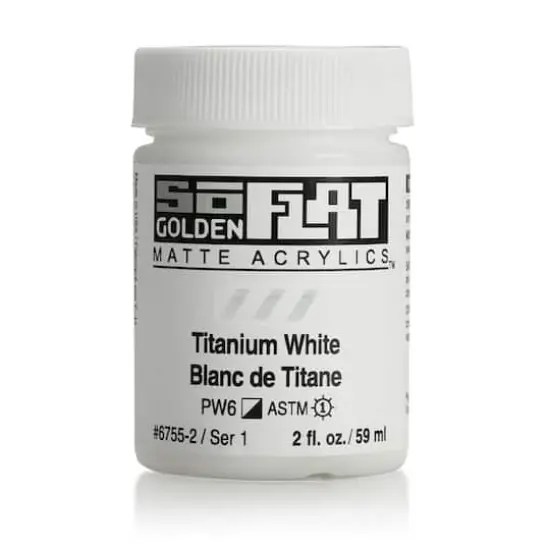 Golden&reg; 2oz. SoFlat Matte Acrylic Paint Titanium White {1}