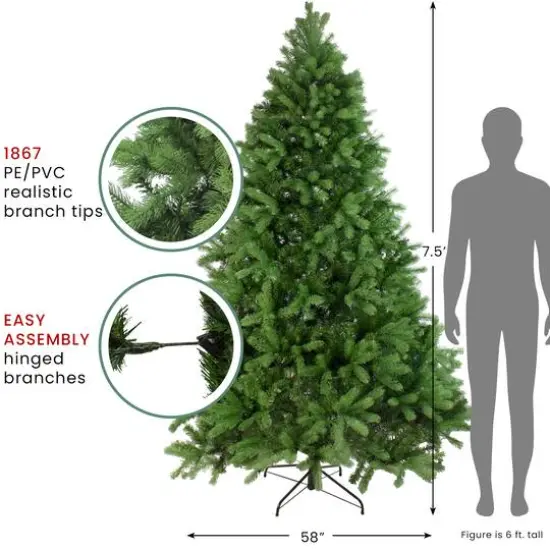7.5ft. Unlit Real Touch™️ Noble Fir Artificial Christmas Tree {7}