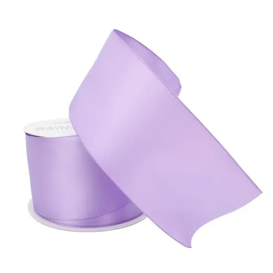 2.5" x 8.3yd. Wired Satin Ribbon by Celebrate It&reg; Lavender {3}