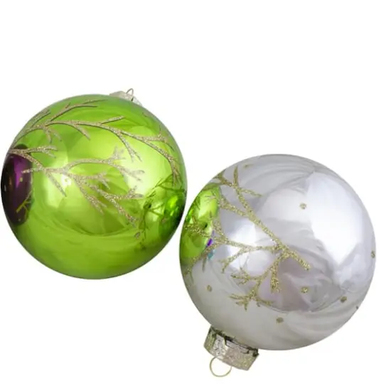 4ct. 4" Multicolor Shiny Glass Ball Ornaments {4}