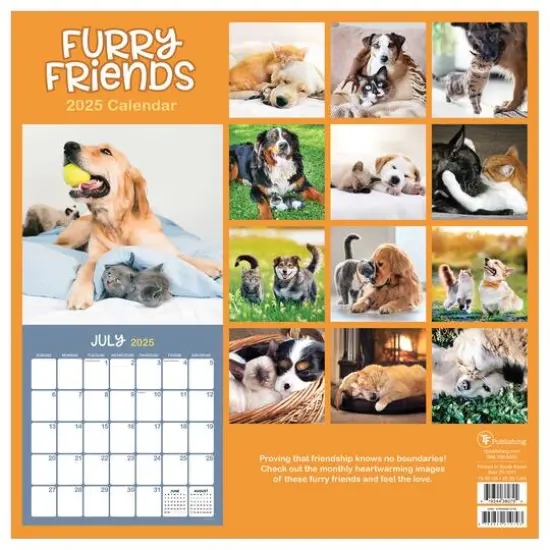 TF Publishing 2025 Furry Friends Wall Calendar {3}