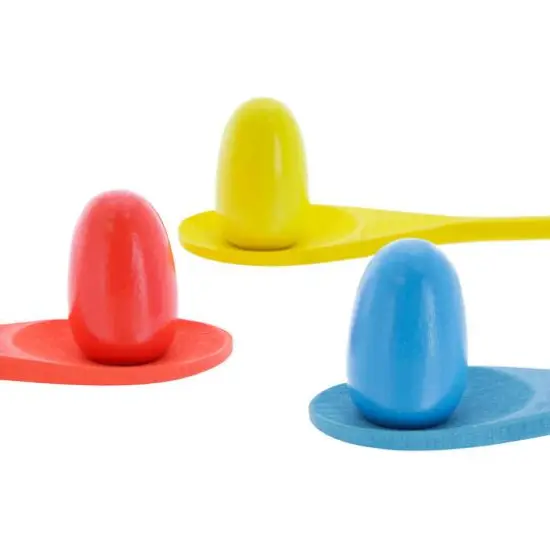 Toy Time Wooden Egg & Spoon Race Game Set {4}