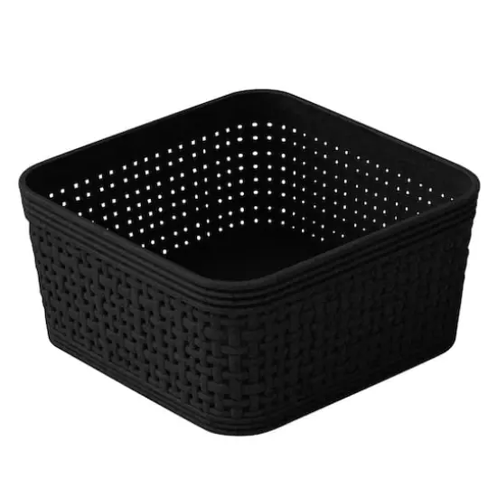 Simplify For Green Living Square Organizing Baskets, 6ct. Matte Black {6}
