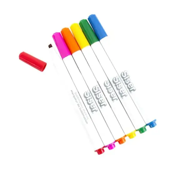 Siser&reg; 6 Color Chisel Tip Sublimation Markers Primary {3}