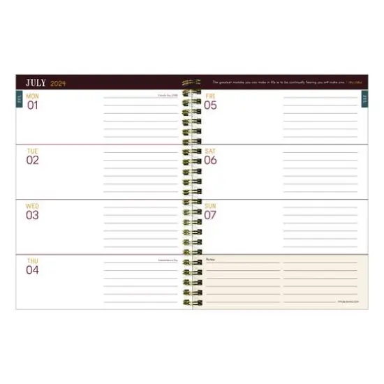 TF Publishing 2024 - 2025 Peony & Petals Medium Spiral Planner {4}