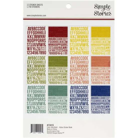 Simple Stories Color Vibe Alpha Sticker Book Bold {4}
