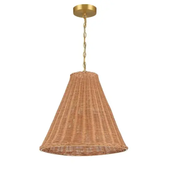 Hello Honey&reg; Rattan Taper Pendant Light Natural {1}