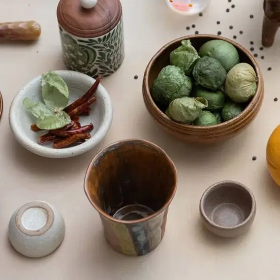 Hello Honey&reg; 5" Earthen Hues Stoneware Bowl Set {6}