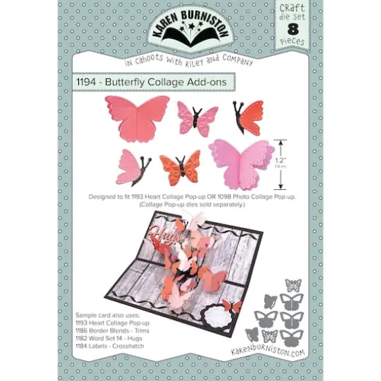 Karen Burniston Butterfly Collage Add-Ons Die Set {1}