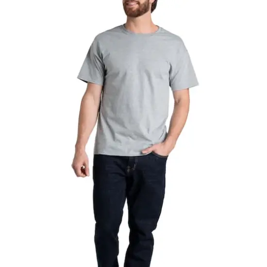 Fruit of the Loom EverSoft Mens Short Sleeve Crew T-Shirt 2 Pack Mineral Grey Heather {4}