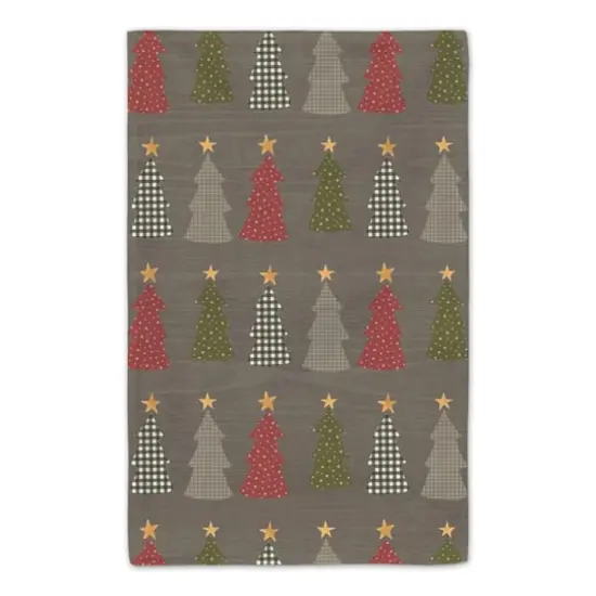 Sweater Weather Gray Tree Pattern Tea Towel Set {6}