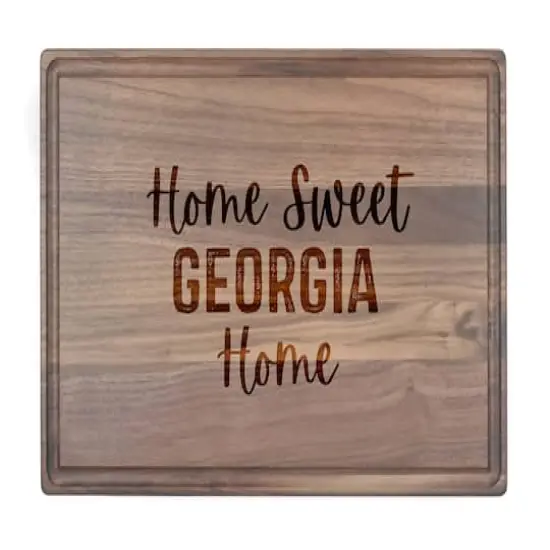 Home Sweet State Home 17" x 11" Walnut Cutting Board Georgia {1}