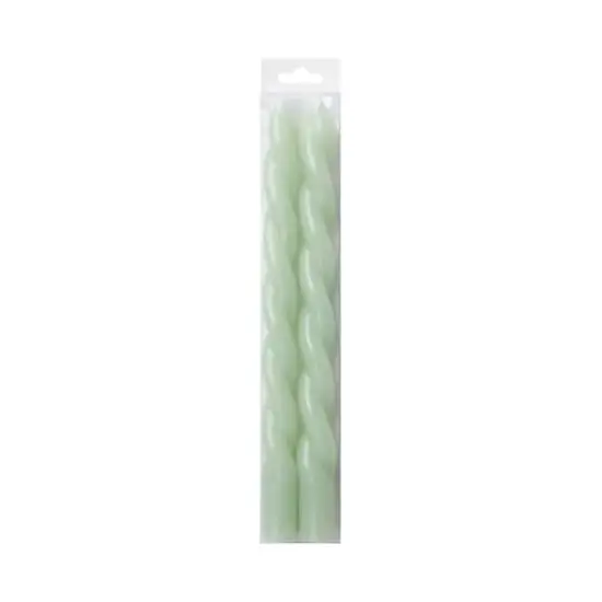 10" Unscented Twist Taper Candles, 2ct. by Ashland® Light Green {1}