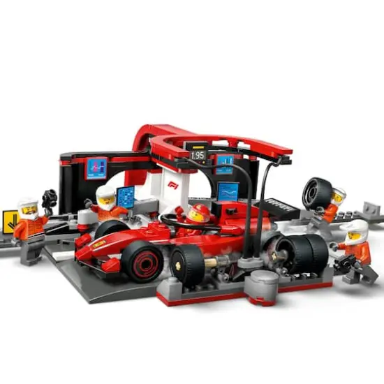 LEGO&reg; City F1&reg; Pit Stop & Pit Crew with Ferrari Car Racing Vehicle Toy 60443 {7}