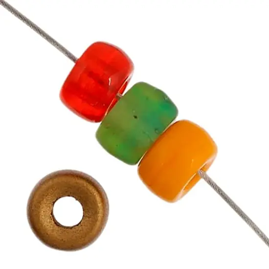 John Bead 6mm Assorted Opaque Czech Glass Mini Crow Beads, 500ct. {4}