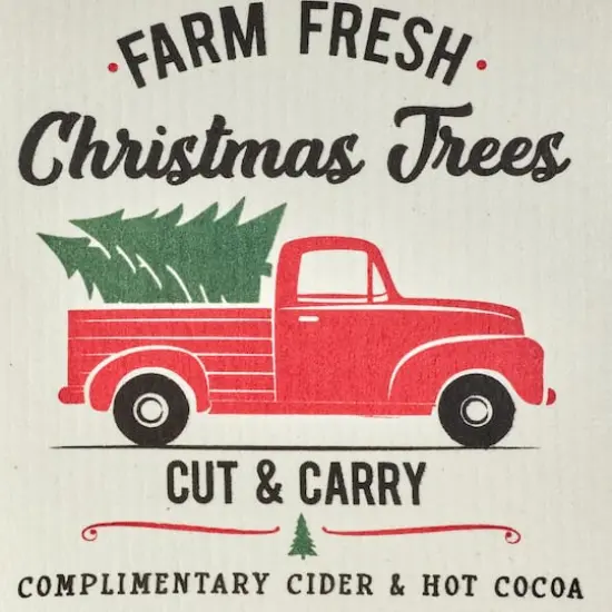 DII&reg; Christmas Truck Swedish Dishcloth Set, 3ct. {4}