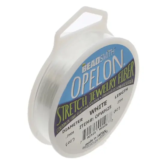The Beadsmith&reg; Opelon&reg; 0.7mm White Stretch Jewelry Fiber, 25m {4}
