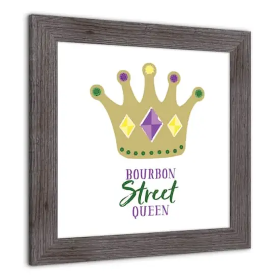 Bourbon Street Queen Crown Western Gray Framed Print {3}