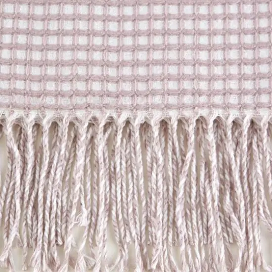 DII&reg; Dusty Lilac & White Waffle Knit Throw {3}