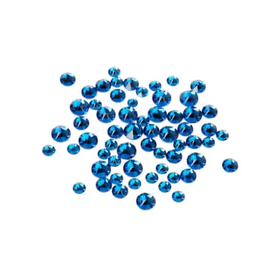 Round Flatback Austrian Crystals Mix by Bead Landing&trade;, 60ct. Capri Blue {1}