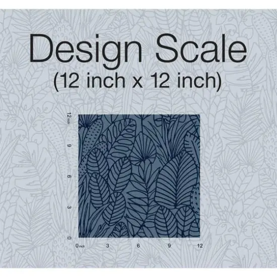 RoomMates Tropical Leaves Sketch Peel & Stick Wallpaper Navy {7}