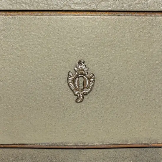 Hello Honey&reg; Distressed Gray Wood Dresser Cabinet {8}