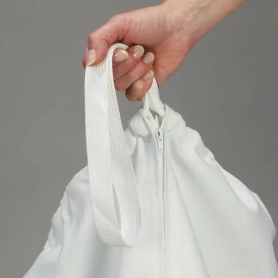 Household Essentials 27" Door Hanging Laundry Bag White {7}