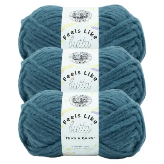 3 Pack Lion Brand&reg; Feels Like Butta&reg; Thick & Quick&reg; Yarn Orion Blue {1}