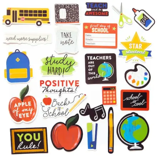 School Die Cut Stickers by Recollections&trade; {4}
