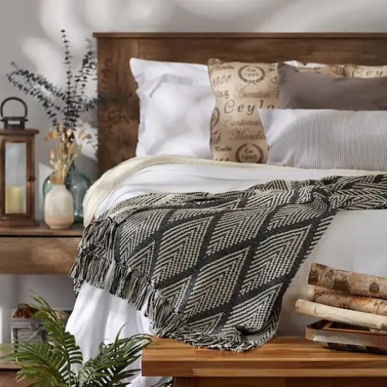 DII&reg; Gray Tone Multi Diamond Throw {9}