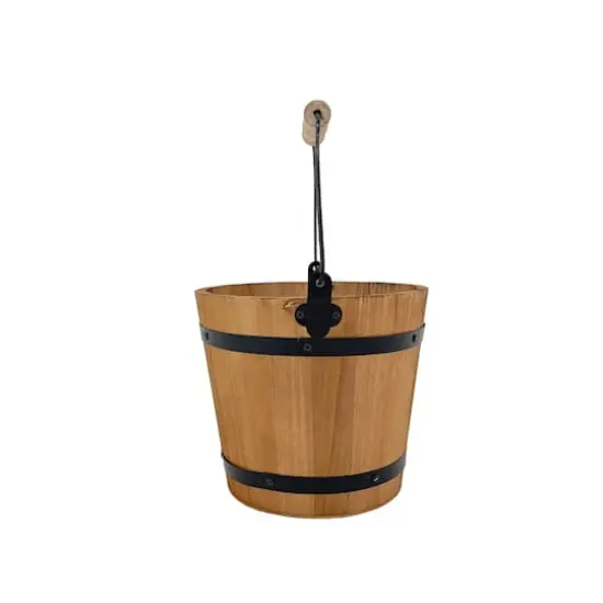 6.75" Natural Wood & Metal Bucket by Ashland&reg; {4}