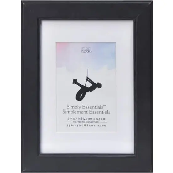 Simply Essentials&trade; Black Flat Frame with Mat by Studio D&eacute;cor&reg; {1}