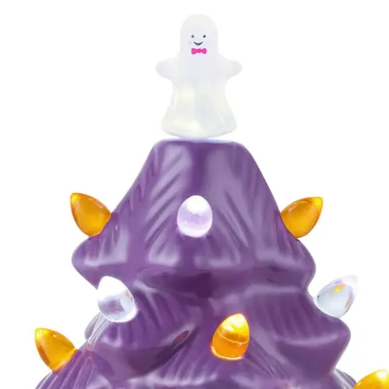 Mr. Halloween 11.7" Purple Ceramic Tree {5}