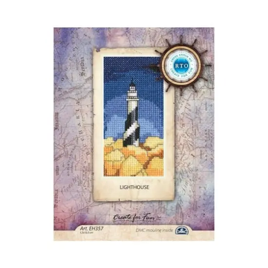 RTO Black & White Lighthouse Cross Stitch Kit {3}
