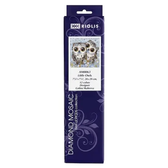 RIOLIS Little Owls Diamond Mosaic Kit, Square Diamonds {3}