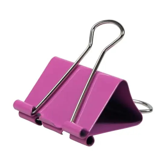 JAM Paper 1.5" Binder Clips, 12ct. Pink {6}