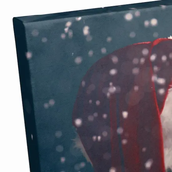 Magical Santa Sleigh Scene Canvas Wall Art {4}