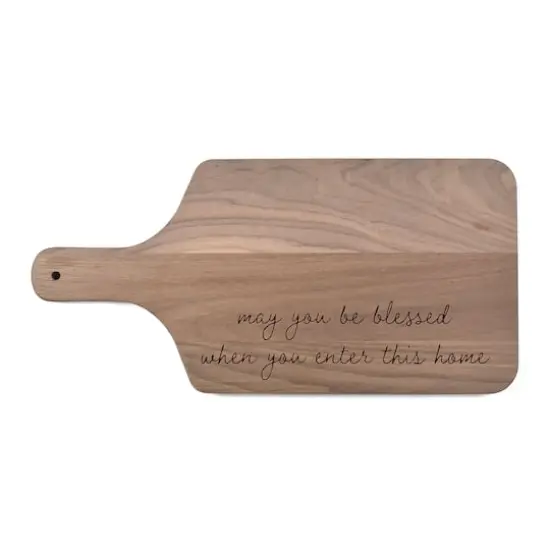 8" x 17" May You Be Blessed Walnut Paddle Cutting Board {1}