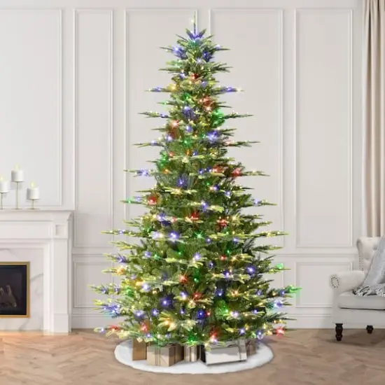 9ft. Pre-Lit Aspen Fir Artificial Christmas Tree, Dual-Color LED Lights {4}