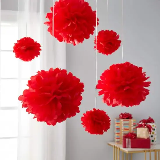 Red Paper Pom Poms By Celebrate It&trade; {3}