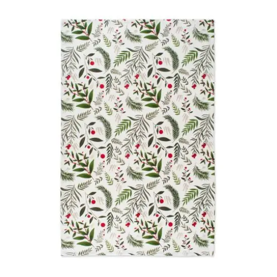 DII&reg; Holiday Sprigs Printed Dishtowel Set {4}