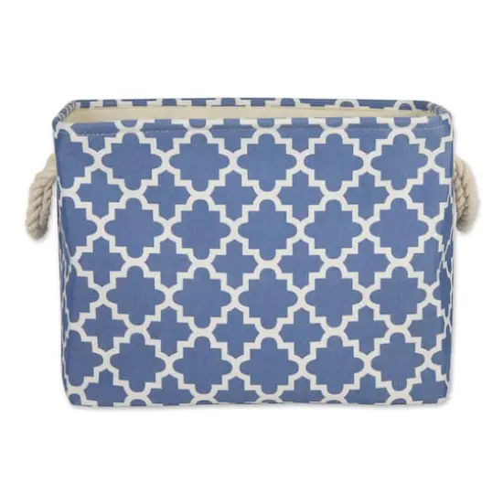 DII&reg; Small Rectangle Lattice Polyester Bin French Blue {5}