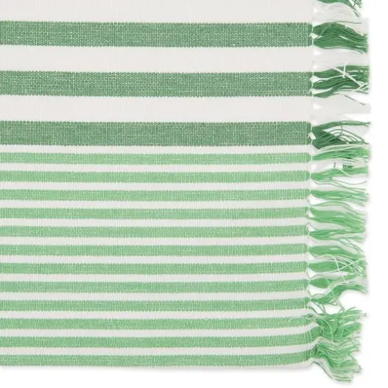 DII&reg; Grass Green Stripes With Fringe Placemats, 6ct. {4}