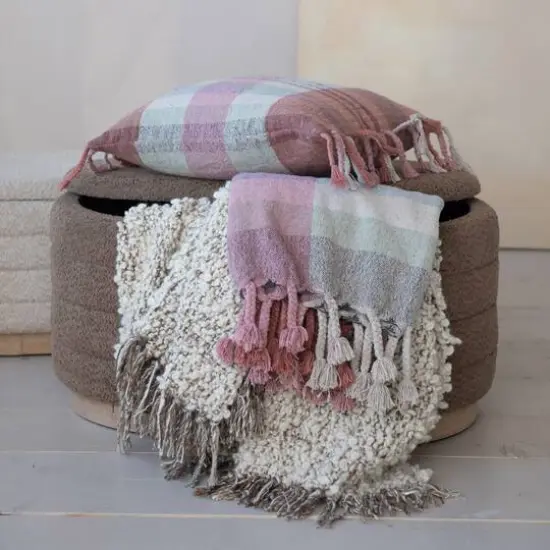 Hello Honey&reg; Multicolor Terra Harmony Woven Throw with Braided Fringe {3}
