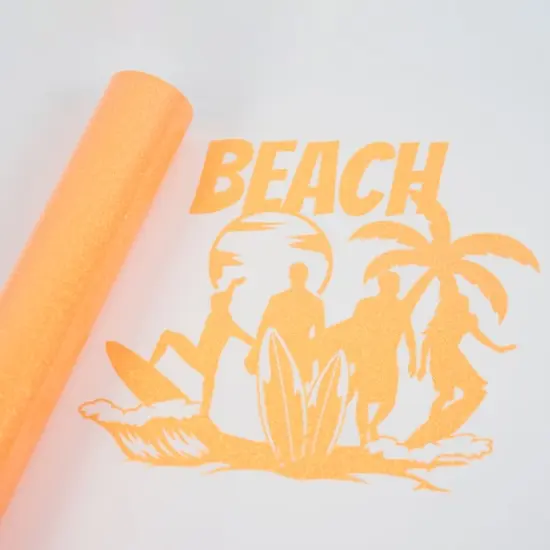 Glittery Heat Transfer Vinyl by Make Market&reg; Bright Orange {4}