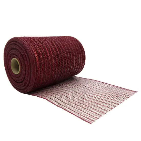 5.5" x 15yd. Burgundy Mesh Ribbon by Celebrate It&trade; {3}