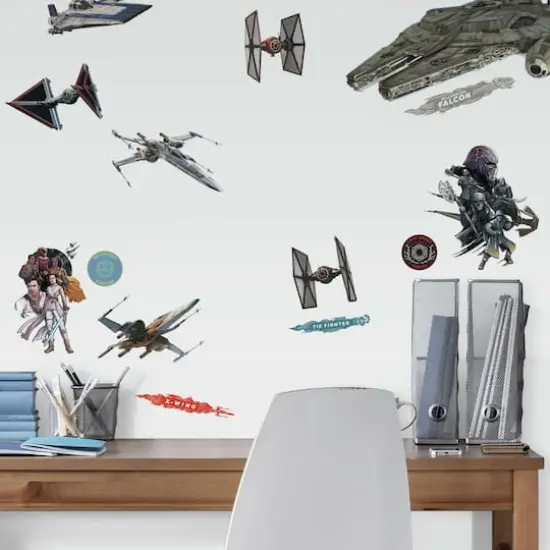 RoomMates Star Wars Episode IX Galactic Ships Peel & Stick Wall Decals {4}