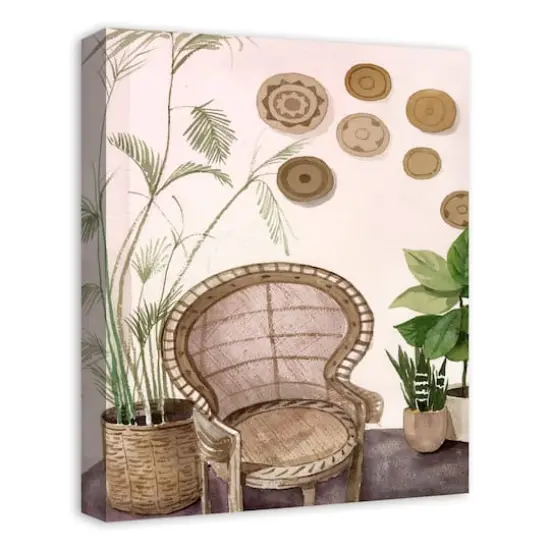 Peacock Chair 16" x 20" Canvas Wall Art {3}